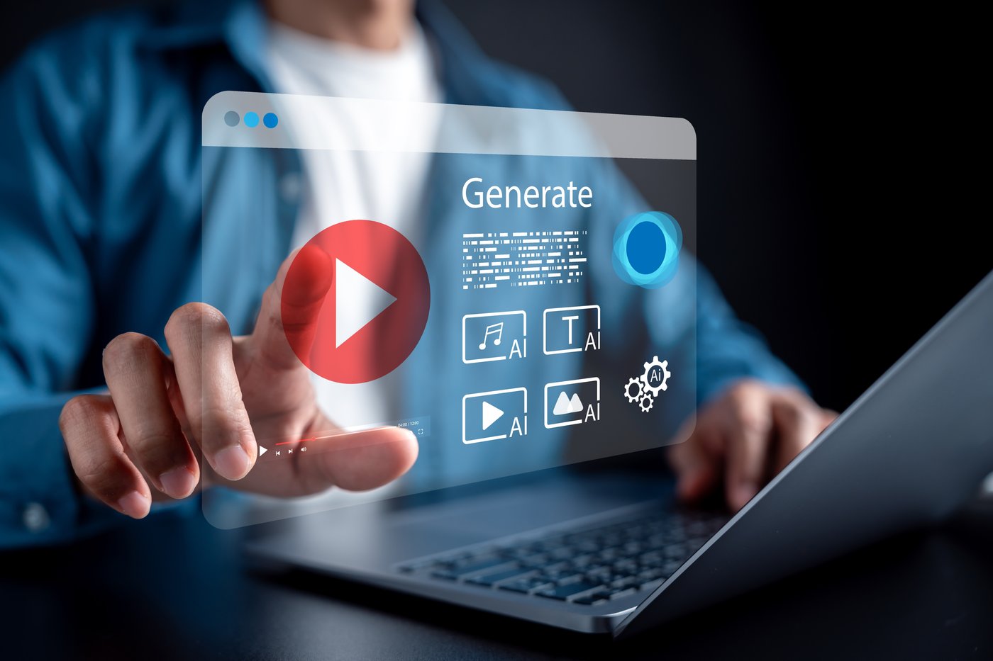 Dizüstü bilgisayar üzerinde yapay zekâ destekli video ve görsel üretim arayüzü